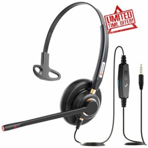 Arama Cell Phone Headset with Mic Noise Cancelling & In-line Control