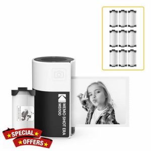 KODAK Memo Shot ERA Kids Instant Digital Camera and Photo Label Printer Bundle