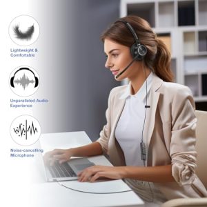 PC Headphones with Mic Noise Cancelling