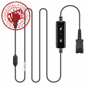 Headset USB Adapter Quick Disconnect QD Cable to USB A Plug Adapter for Plantronics QD Wired Headset with in-line Volume Mute Controls to Computer Laptop PC Mac VOIP Softphone