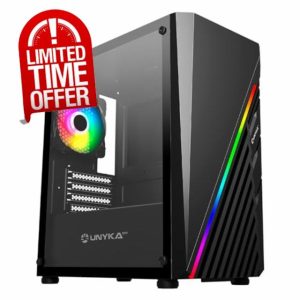 UNYKAch GLAYZE Micro ATX Mini Gaming PC Case with Tempered Glass