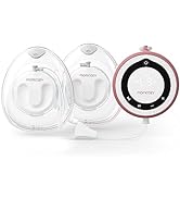 Momcozy Ultra-Light & Hands Free Breast Pump V2, Potent Wearable Pump with 27 Pumping Combination...