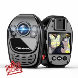 CAMMHD YX1 64GB 1440P/2K HD Body Camera with Audio and Video Recording Body Cam for Security with Extended Storage Design for Law Enforcement with Night Visio