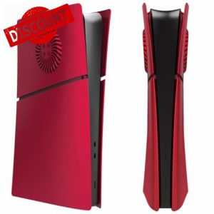 Wedorat FacePlates for PS5 Slim Digital Edition Cover Plates for PS5 Slim with Cooling Vents ABS Anti-Scratch Dustproof Protective Shell Replacement Face Plate for PlayStation 5 Slim Accessories Red
