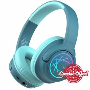 iClever Kids Wireless Headphones with LED Lights
