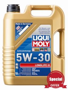 WOL Liqui-Moly Longlife III 5W30 Synthetic Technology Engine Oil 20822 Low Friction ACEA C3 API SN Car Oil (5L)