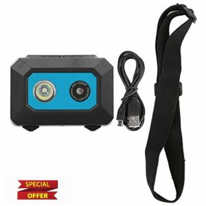 HD Action Camera Head Mounted Camera Head Camera for Video Super HD 1080P DV Sports Camera Head Mounted Action Video Camcorder DVR Recorder with LED Headlight (Black Blue)