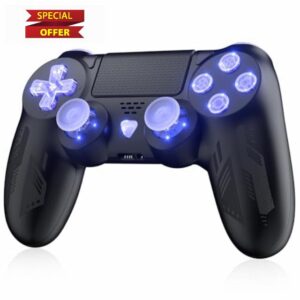Bonacell Wireless Controller for Ps4 Gamepad with 6-Axis Motion Sensor Turbo Touch Pad Joystick for P-s4/pro/slim/PC Windows Wake-up functio