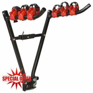 Taylor & Brown 3 Bike Tow Bar Towbar Towball Mount Cycle Bicycle Carrier Triple Heavy Duty Car Van Rear Mounted Rack Stand Ball Mou