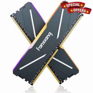 fanxiang RGB DDR4 RAM 32GB(2x16GB) 3200MHz CL16 1.35V Computer Memory with Heatsink for Desktop Compute
