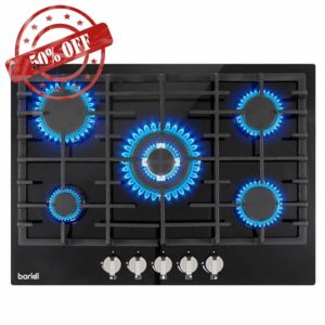 Baridi 70cm Gas Hob with 5 Burners