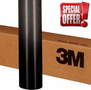 Generic 3M 2080 CARBON FIBRE BLACK CFS12 Car Wrap Air-Release Vinyl Film Bubble-Free Application (20cm x 152cm (7.9in x 59.8in))