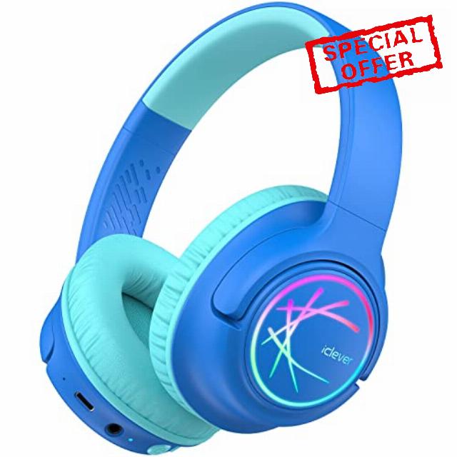iClever Kids Wireless Headphones with LED Lights