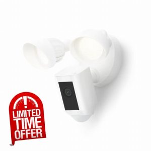 Ring Floodlight Camera Wired Plus | Latest Model | White