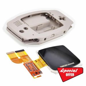 Custom GBA IPS Screen Modded Kit V3 Replacement with Classic GB Grey Housing Case