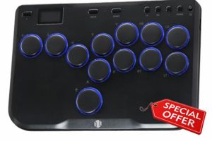 Arcade Stick 12 Keys Hitbox Controller Leverless Street Fight for PC/Ps3/Ps4/Switch/Steam Gaming Keyboard-Supports Hot Swap and SOCD