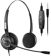Arama 3.5mm Phone Headphone with Mic Noise Cancelling for iPhone Samsung Mobile Phone PC Laptop, ...