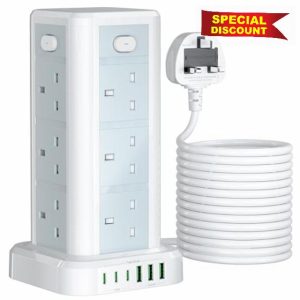 Tower Extension Lead with USB Solts