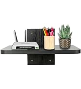 BiJun Floating Entertainment Center Shelves, 2 Projector Speaker Shelf Floating TV Cable Box Game...