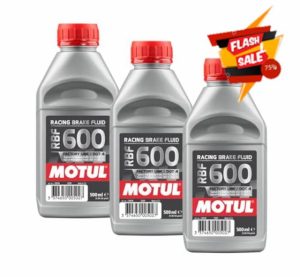 WOL DOT 4 Brake Fluid Motul 100948 Brake Fluid Factory Line RBF600 500ML - Fully Synthetic Brake Oil Dot (3 Units)