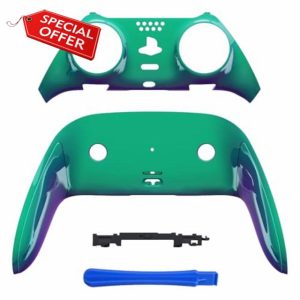 eXtremeRate Top Bottom Decorative Trim Shell Compatible with ps5 Edge Controller DIY Replacement Front Back Clip Shell