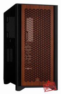CORSAIR 4000D AIRFLOW Tempered Glass Mid-Tower ATX Case with Teak Front Panel - High-Airflow - Cable Management System - Spacious Interior - Two Included 120 mm Fans - Black and Teak