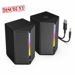 FIFINE RGB Gaming Speaker for Computer