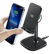 INIU Wireless Charger, 15W Fast Wireless Charging Stand Qi-Certified with Sleep-friendly Adaptive...