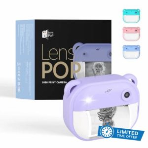 Instant Photo Print Camera for Kids - Toy Toddler Camera for Children with Inbuilt Digital Printer - Birthday Gift for Girls and Boys - 3 Print Rolls
