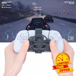 HACOCOLA Mini Gaming Racing Steering Wheel for PS5 Remote Controller