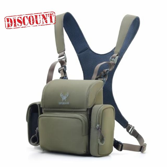 MOXULE Binocular Hanress Chest Pack: Bino Case with Rangefinder Pocket for Hunting Birdwatching and Hiking