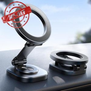JOYROOM All Metal Magsafe Car Mount [Alloy Folding & 360° Rotation] iPhone Car Holder for Dashboard with 20XN55 Magnets
