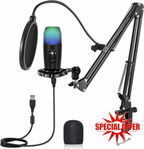 GKEAPZA Streaming microphone with boom