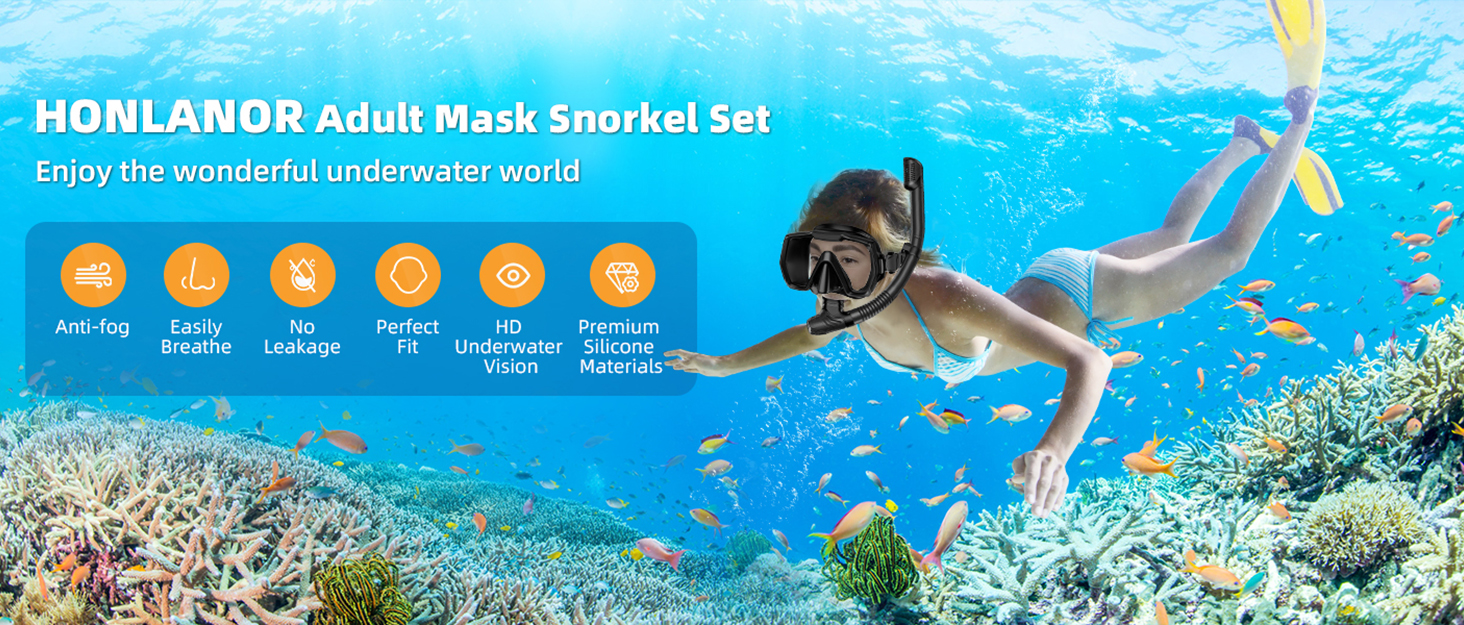 Adult snorkel set
