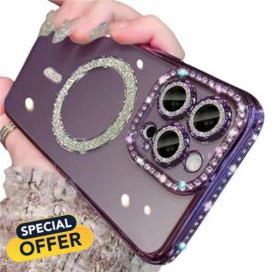 LMFKDA phone Case Clear Case For Phone 15 11 12 13 14 Pro Max Bling Charging Cover-For Phone 12-Dark P1