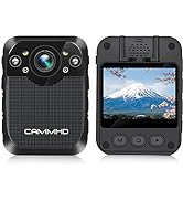 CAMMHD V8-64GB 1440P Body Camera with 2 Batteries Working 10 Hours IP68 170° Wide Angle Body Came...