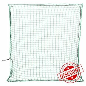 ** vidaXL Trailer Net with Green Elastic Rope 4x4m - Durable Polypropylene Cargo Mesh for Trailers