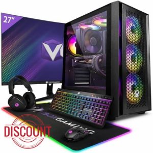 VIBOX VIII-116 PC Gamer - 27" 100Hz Monitor Bundle - Intel i9 11900F Processor - Nvidia RTX 4070 Super OC 12GB Graphics Card - 32GB RAM - 1TB NVMe SSD - 700W PSU - Windows 11 - WiFi