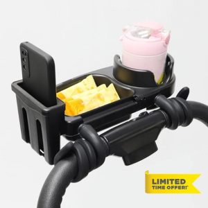 3 in 1 Stroller Cup Holder with Phone Holder and Snack Tray