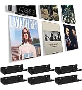 BiJun Vinyl Record Storage Holder, Vinyl Record Storage 80 to 100 LP Record Stand Clear Acrylic V...