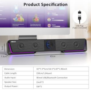 Computer Speakers for Desktop Monitor