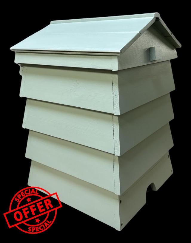 Beehive composter/Composter/Post box/Storage box/Planter (Natural