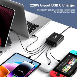 PD USB C Power Adapter+QC USB A Charger for iPhone