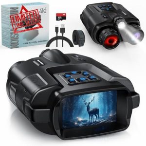Letcmoi Night Vision Binoculars Goggles - Infrared Visible 600M in Total Darkness with 8X Digital Zoom