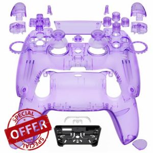 eXtremeRate Luna Redesigned Full Set Housing Shell Buttons Touchpad Cover Compatible with ps5 Controller BDM-030 BDM-040