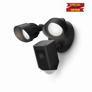 Ring Floodlight Camera Wired Plus | Latest Model | Black