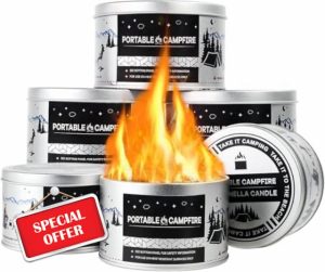 Portable Campfire Pit - Up to 3-5 Hours of Burn Time - Reusable Travel Fire Pit for Camping