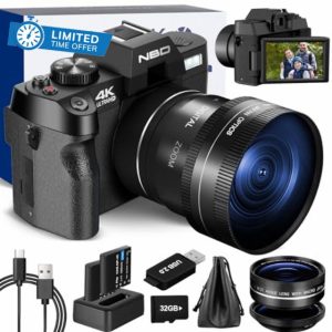 NBD 4K Digital Cameras for Photography - 48MP/60FPS Video Camera for Vlogging
