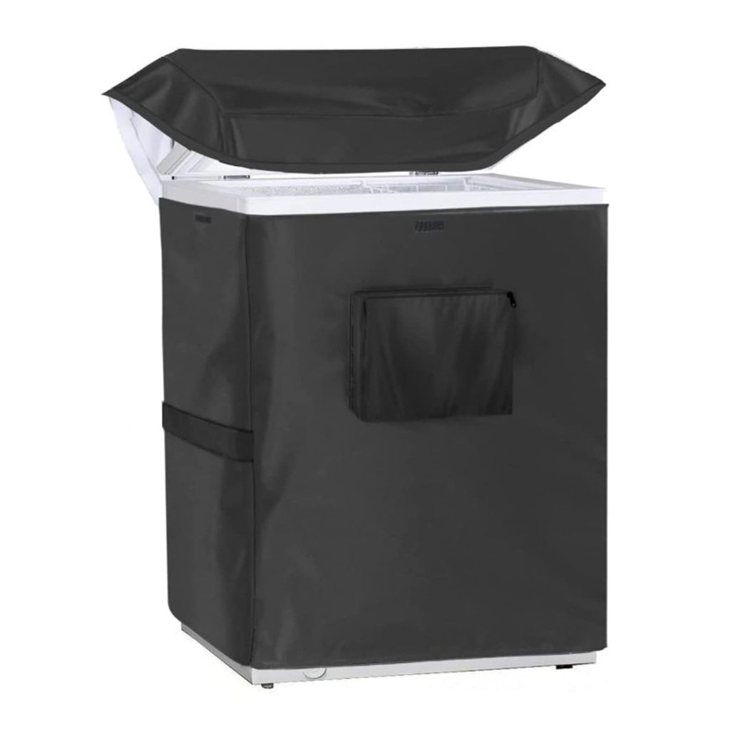 Deep Freezer Cover Chest Freezer Cover | Waterproof UV Protection Top with Zipper | 71x56x86cm | Ideal for Outdoor and Indoor Beverage Refrigerators