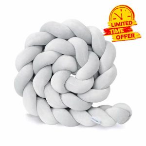 Homesally Braided Cot Bumpers For Cot Bed